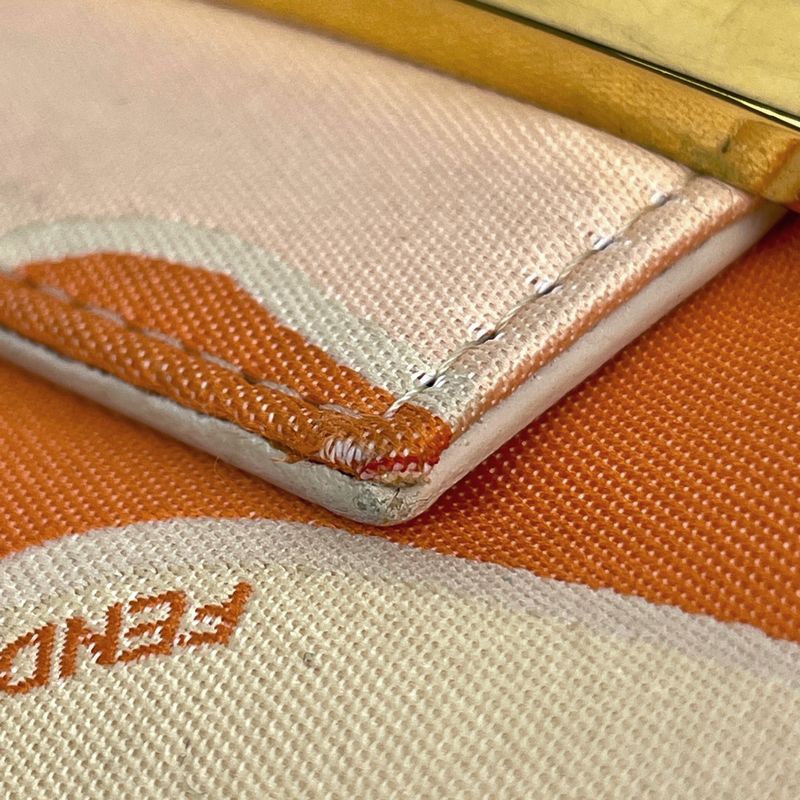 Fendi Zucca Logo Shoulder Bag Handbag One Shoulder Bag Fabric Orange 26725