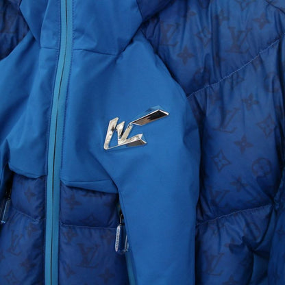 Louis Vuitton Heat Reactive Puffer Monogram Down Jacket 48 Blue Rm221 M I64