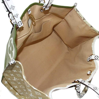 Louis Vuitton Monogram Giant On The Go GM Tote Bag Khaki Cream M44571 KH • OH