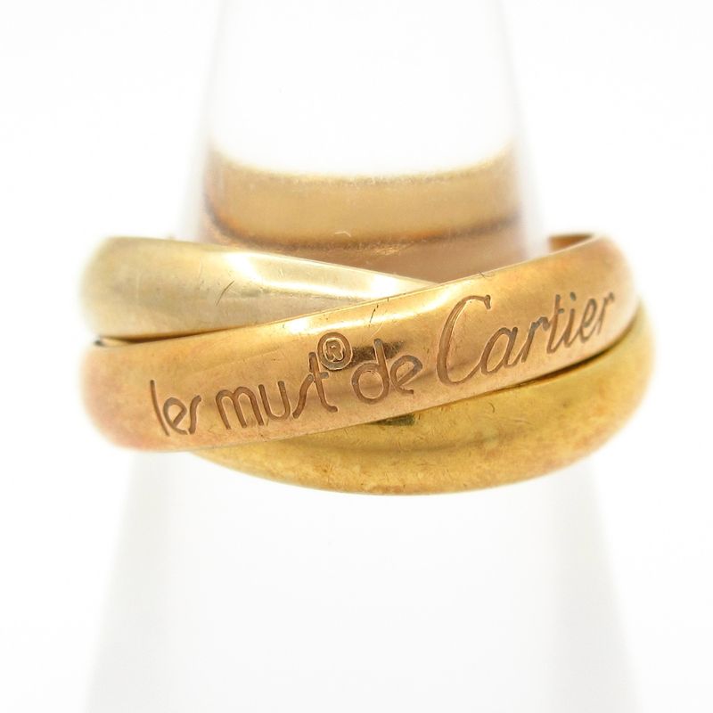 Cartier 3 Ring 50 Trinity 18K Three Color
