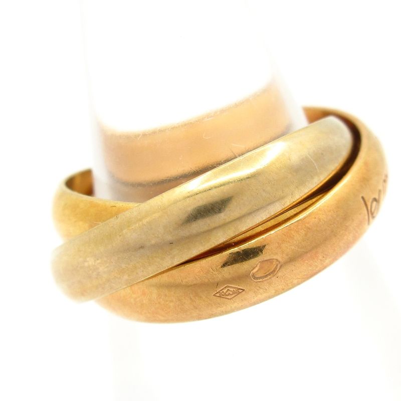Cartier 3 Ring 50 Trinity 18K Three Color