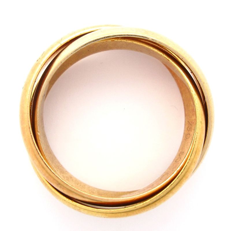 Cartier 3 Ring 50 Trinity 18K Three Color