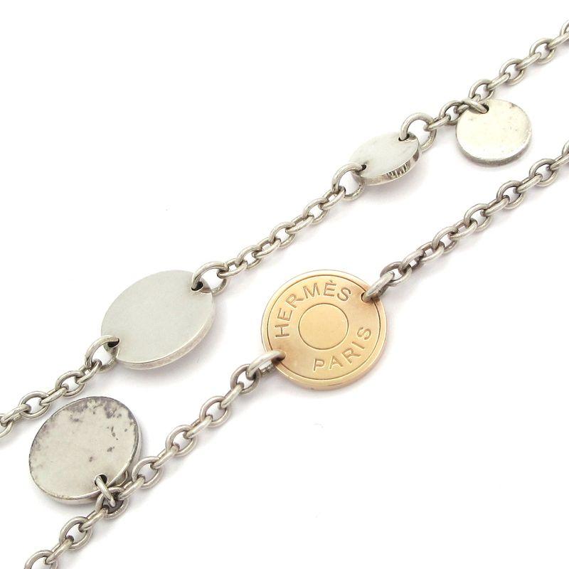 Hermes Necklace Serie 18K Pink Gold×silver