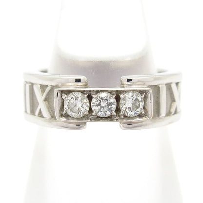 Tiffany & Co(tiffany & Co) Ring Atlas 18K White Gold X Diamond 3P Diamond