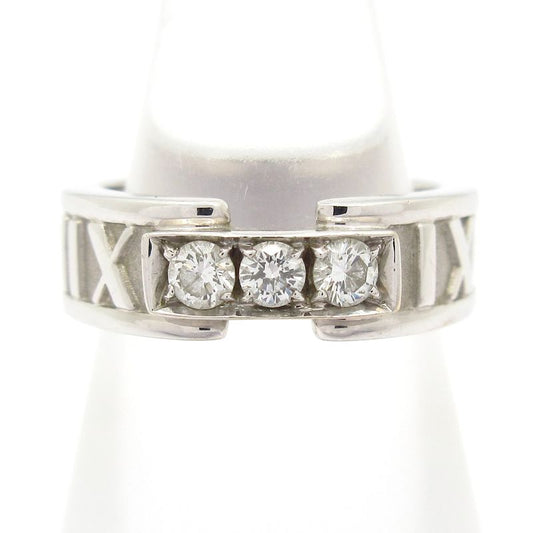 Tiffany & Co(tiffany & Co) Ring Atlas 18K White Gold X Diamond 3P Diamond
