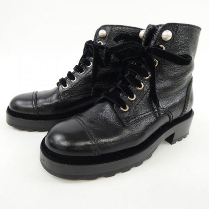 Chanel Lace Up Boots