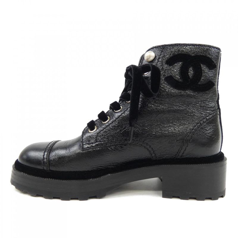 Chanel Lace Up Boots