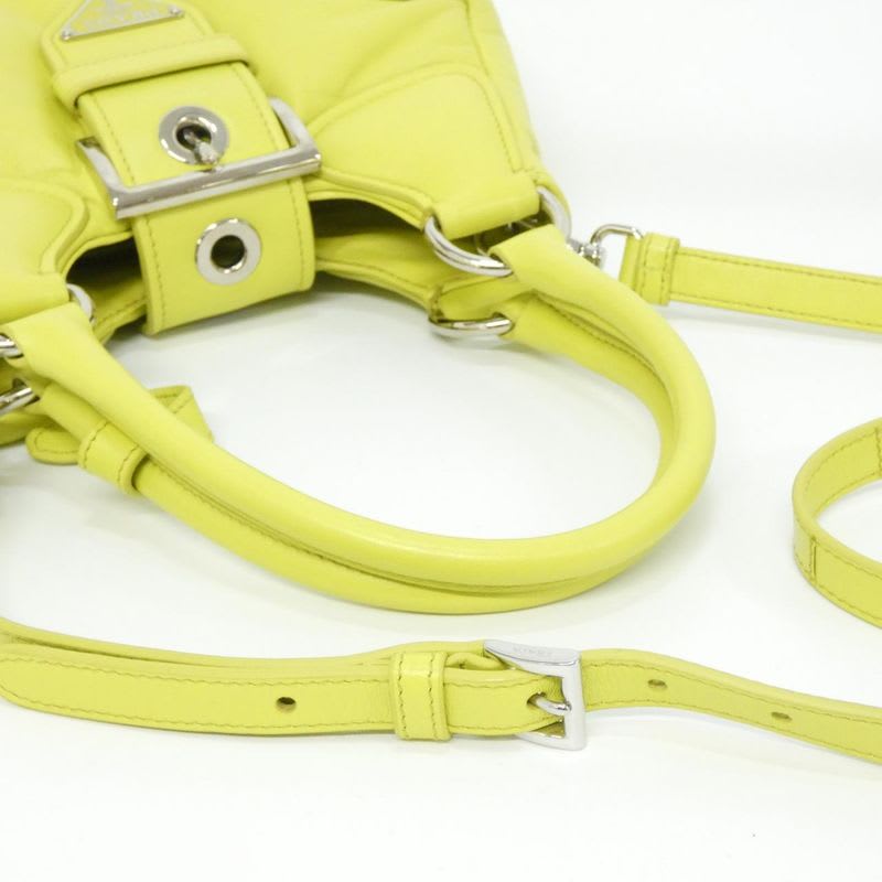 Prada 1 Ba381 Nappa Yellow Bag