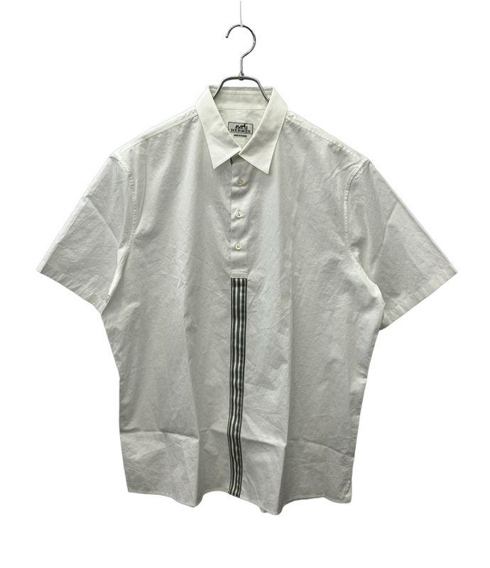 Hermes Short Sleeve Shirt Hermes Pullover Striped Line Men's SIZE 42 (M) Hermes
