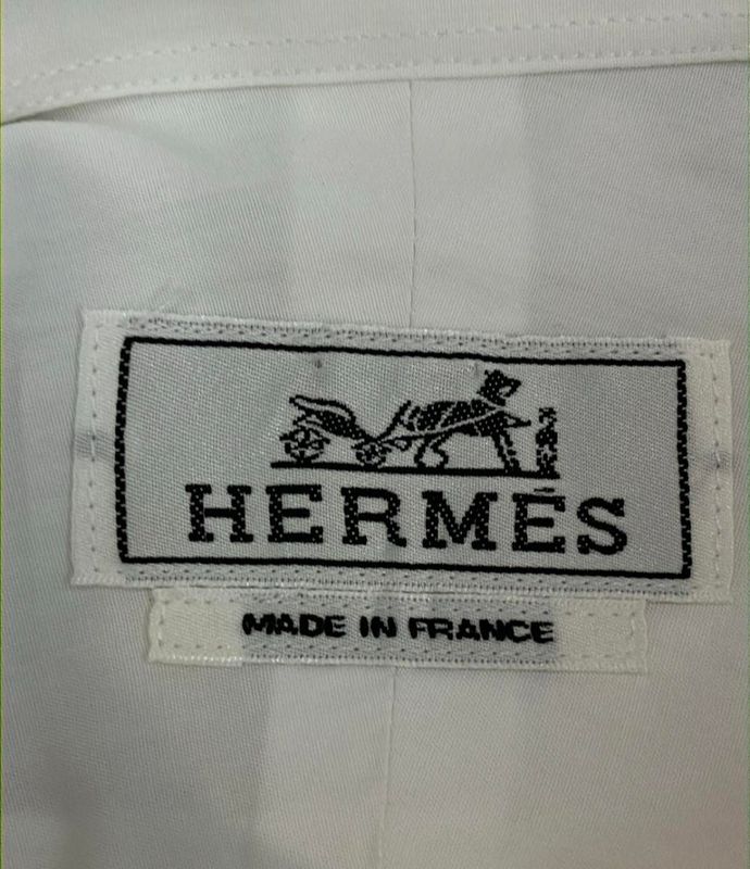 Hermes Short Sleeve Shirt Hermes Pullover Striped Line Men's SIZE 42 (M) Hermes