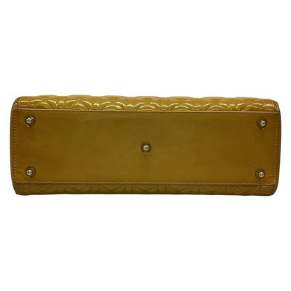 Dior Christian Dior Handbag Lady Dior Large Bag Dark Yellow Leather