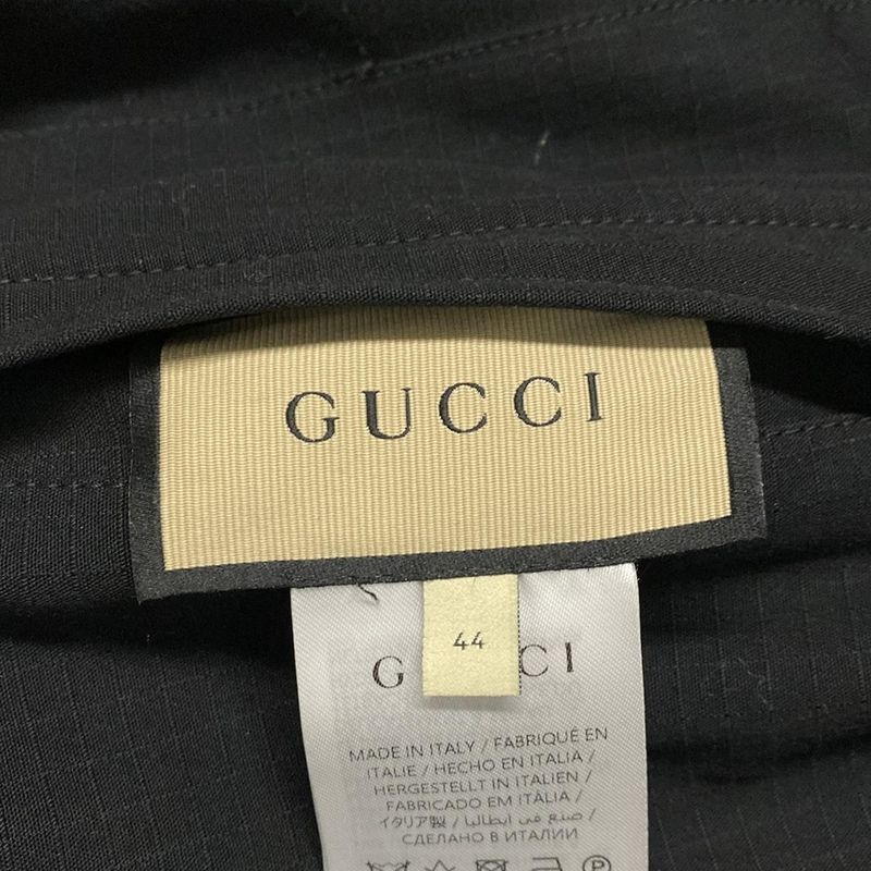 Gucci Blouson Size 44 S Men's GG Ripstop Nylon Reversible Jacket 770276 Black