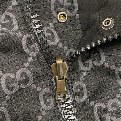 Gucci Blouson Size 44 S Men's GG Ripstop Nylon Reversible Jacket 770276 Black