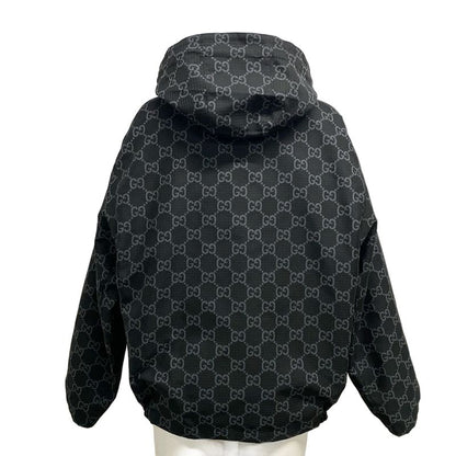 Gucci Blouson Size 44 S Men's GG Ripstop Nylon Reversible Jacket 770276 Black