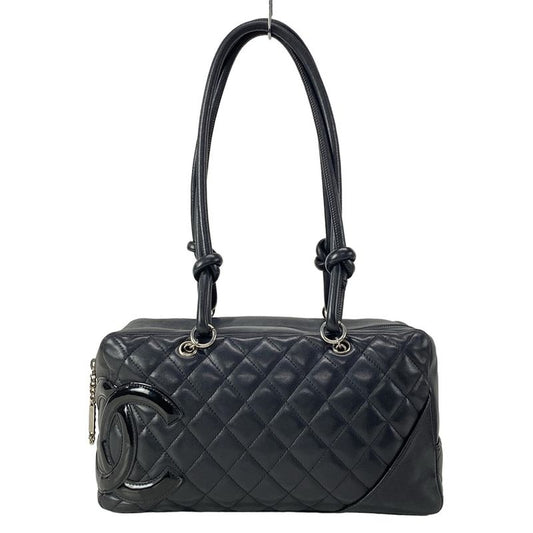 Chanel Shoulder Bag Cambon Line Bow Ring Bag A25171 Black Silver Hardware