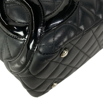 Chanel Shoulder Bag Cambon Line Bow Ring Bag A25171 Black Silver Hardware