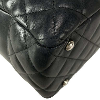 Chanel Shoulder Bag Cambon Line Bow Ring Bag A25171 Black Silver Hardware