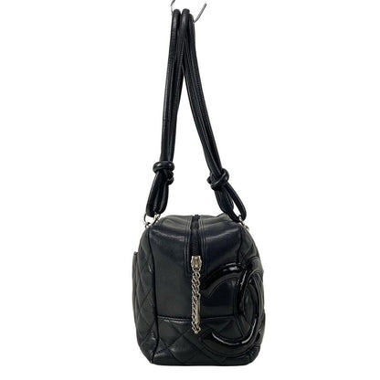 Chanel Shoulder Bag Cambon Line Bow Ring Bag A25171 Black Silver Hardware