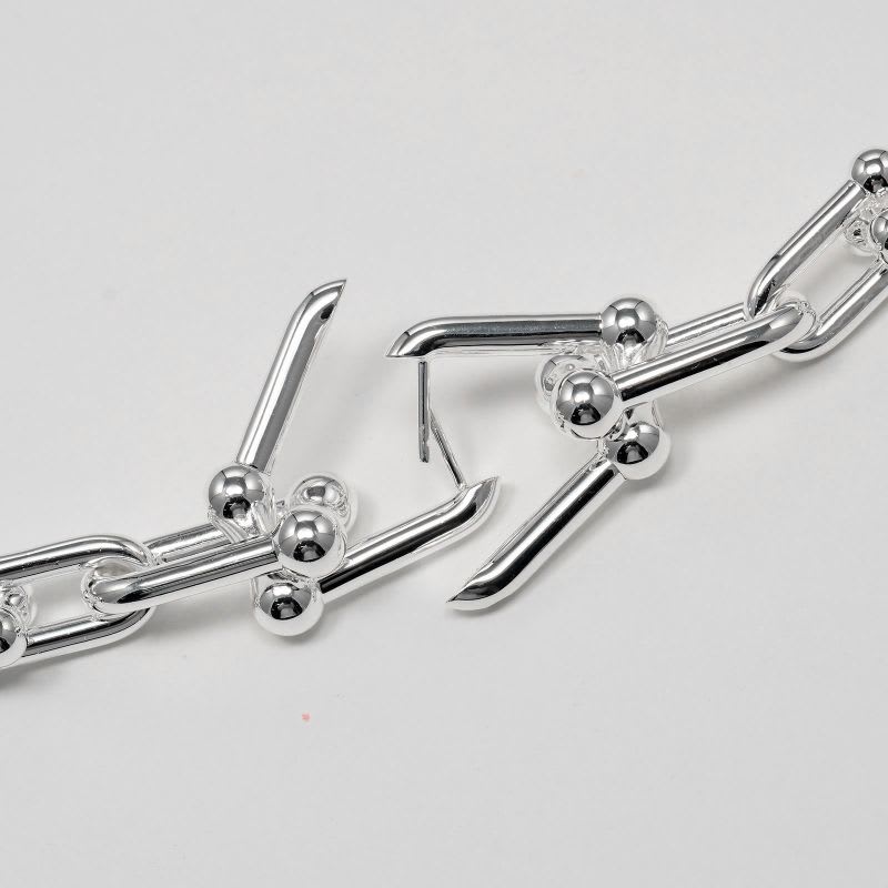 Tiffany & Co Hardware Graduated Link Silver 925 Women's 22.2