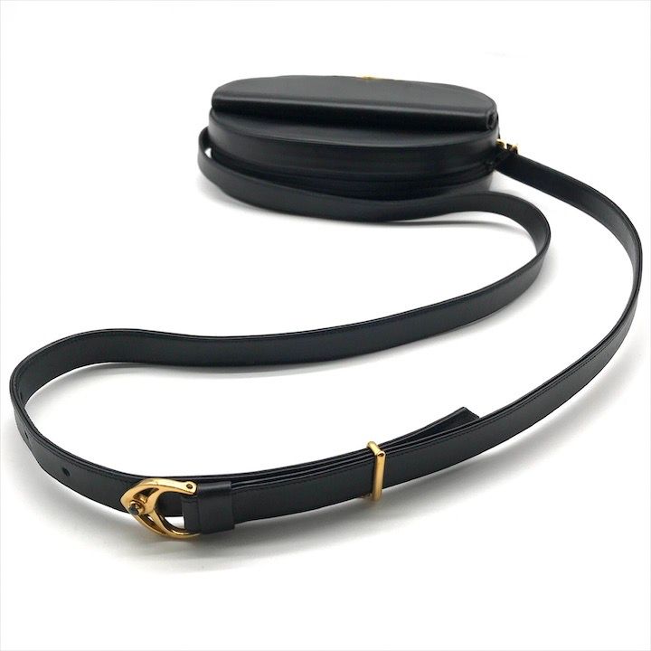 Cartier Saffiano Leather Shoulder Bag Navy Present