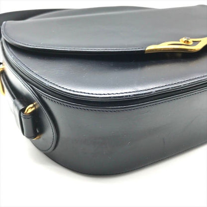 Cartier Saffiano Leather Shoulder Bag Navy Present
