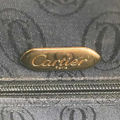 Cartier Saffiano Leather Shoulder Bag Navy Present