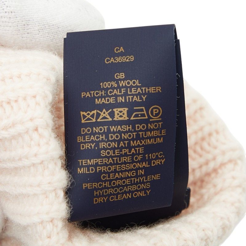 Louis Vuitton Glove Maille LV Medallion Gloves Size S M79254 Camel Rose Pink