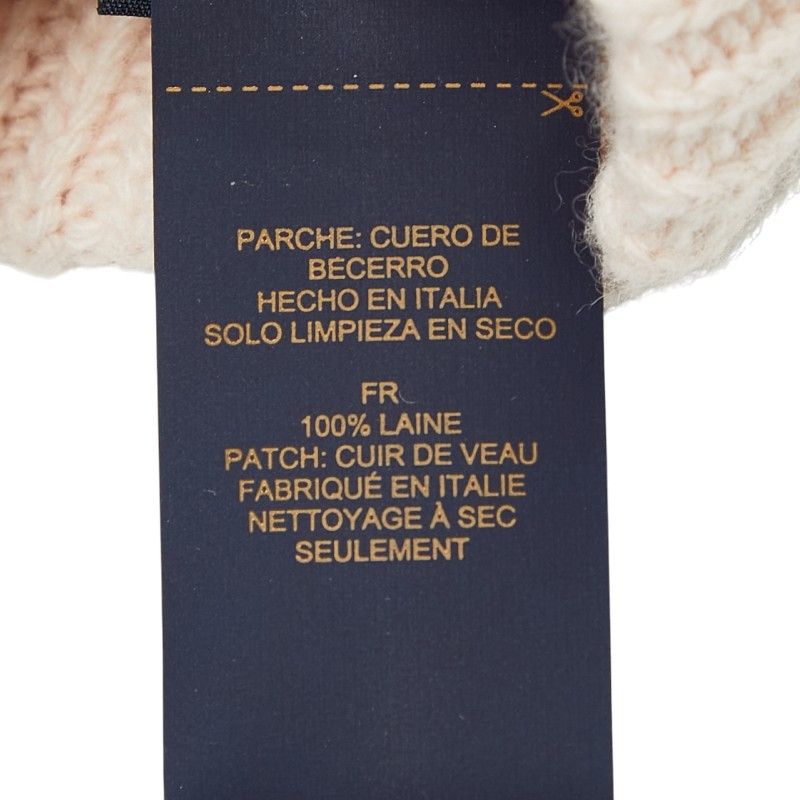 Louis Vuitton Glove Maille LV Medallion Gloves Size S M79254 Camel Rose Pink