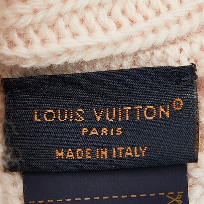 Louis Vuitton Glove Maille LV Medallion Gloves Size S M79254 Camel Rose Pink