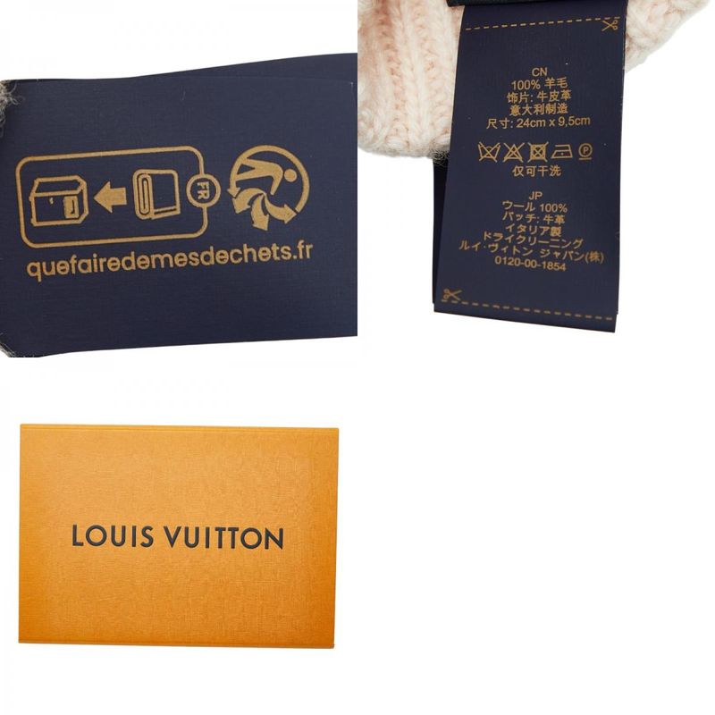 Louis Vuitton Glove Maille LV Medallion Gloves Size S M79254 Camel Rose Pink