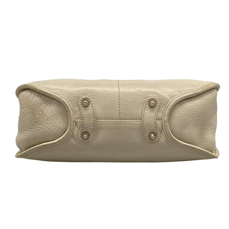 DIOR Christian Dior Shoulder Bag - Gray Beige X Silver Leather