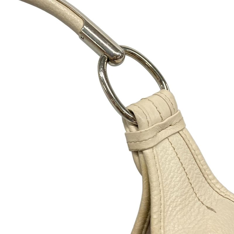 DIOR Christian Dior Shoulder Bag - Gray Beige X Silver Leather