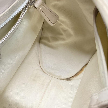 DIOR Christian Dior Shoulder Bag - Gray Beige X Silver Leather