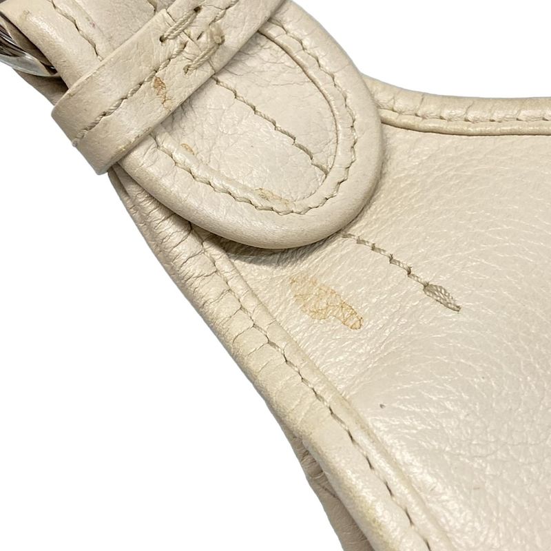 DIOR Christian Dior Shoulder Bag - Gray Beige X Silver Leather