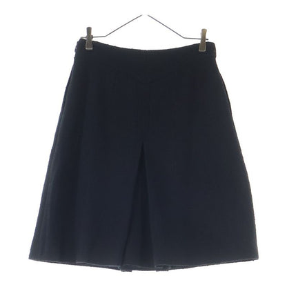 Chanel Coco Mark Logo Plate Cotton Tweed Medium Skirt Black Women's P45436v31742