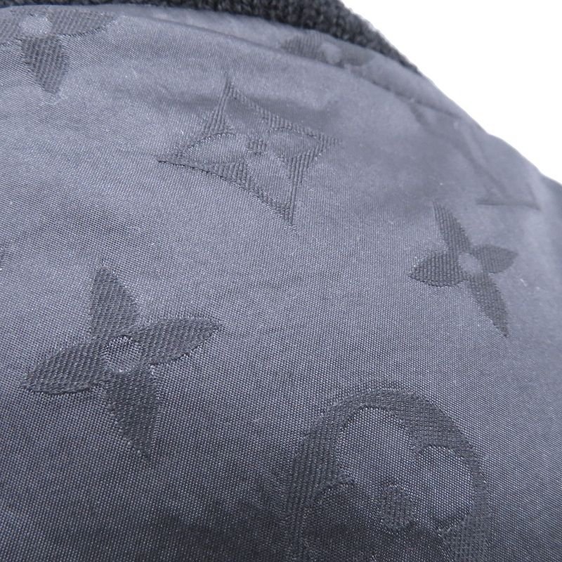 Louis Vuitton Down Jacket Cropped Monogram Puffa 38 Noir Black