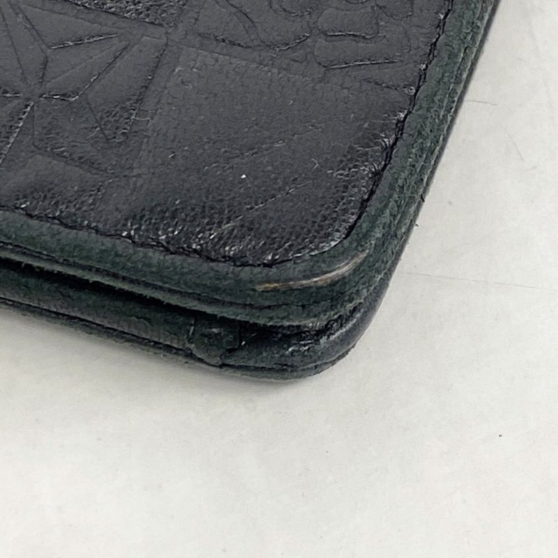 Chanel Long Wallet Icon Lambskin Black Gold Hardware Women's