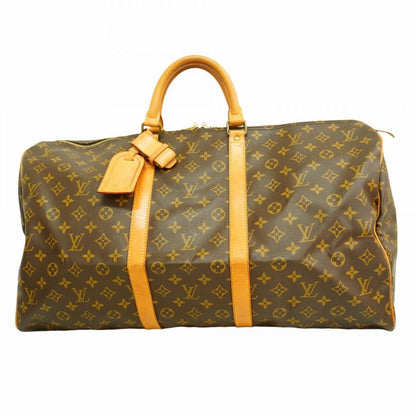 Louis Vuitton Boston Bag Monogram Keepall 55 M41424 Brown Men Women Unisex