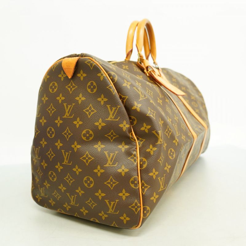 Louis Vuitton Boston Bag Monogram Keepall 55 M41424 Brown Men Women Unisex