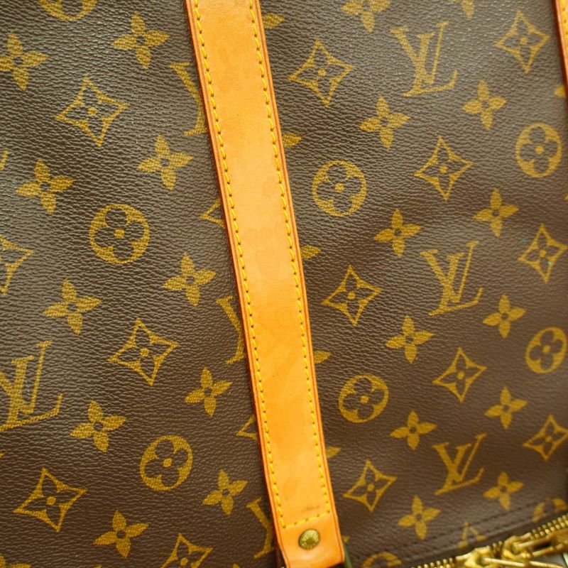 Louis Vuitton Boston Bag Monogram Keepall 55 M41424 Brown Men Women Unisex