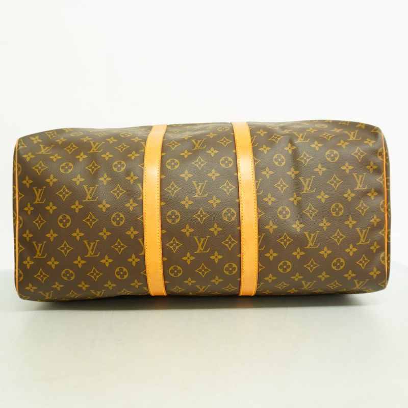 Louis Vuitton Boston Bag Monogram Keepall 55 M41424 Brown Men Women Unisex