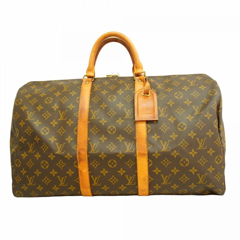Louis Vuitton Boston Bag Monogram Keepall 50 M41426 Brown Men Women Unisex