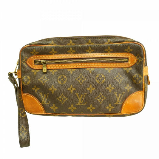 Louis Vuitton Clutch Bag Monogram Marly Dragonne GM M51825 Brown Men's