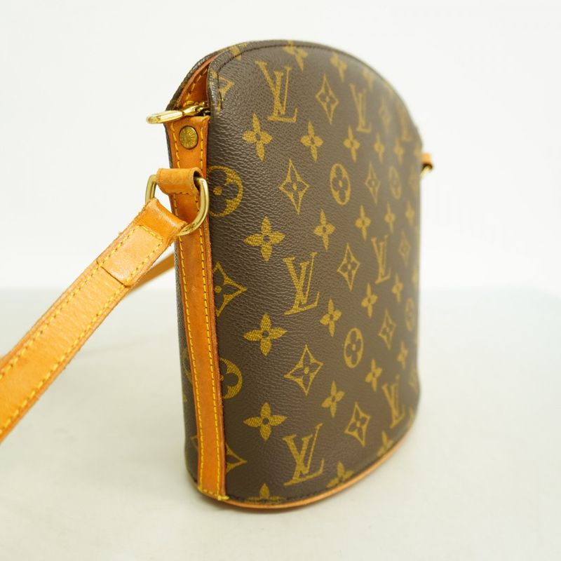Louis Vuitton Shoulder Bag Monogram Drouot M51290 Brown Ladies