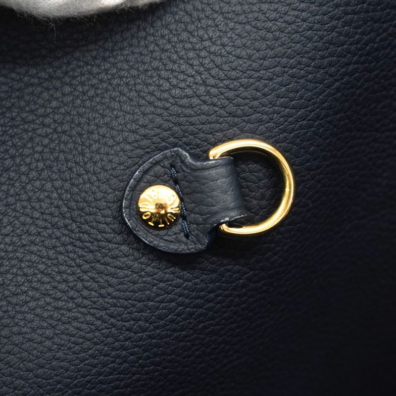 Louis Vuitton Tote Bag Monogram Neverfull Inside Out MM M14994 Brown Navy Ladies
