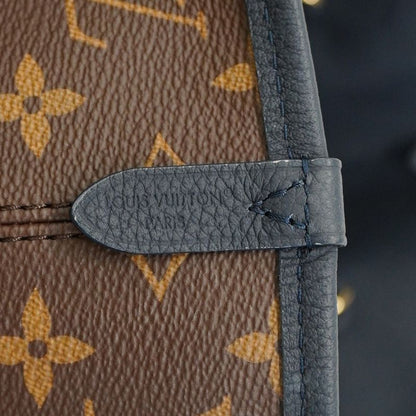 Louis Vuitton Tote Bag Monogram Neverfull Inside Out MM M14994 Brown Navy Ladies