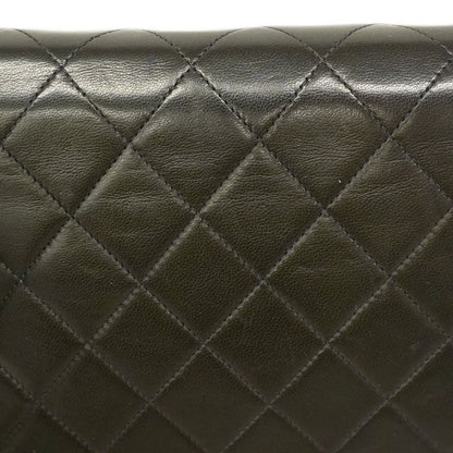 Chanel Shoulder Bag Matelasse Lambskin Black Gold Hardware Women