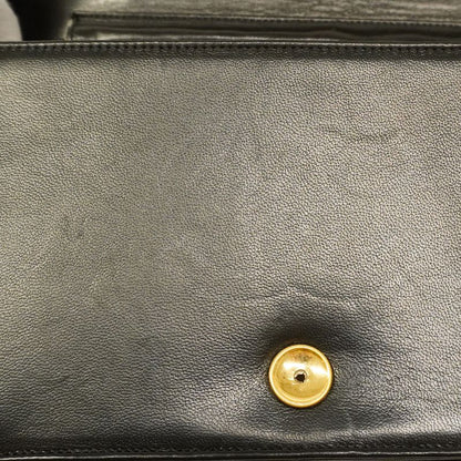 Chanel Shoulder Bag Matelasse Lambskin Black Gold Hardware Women