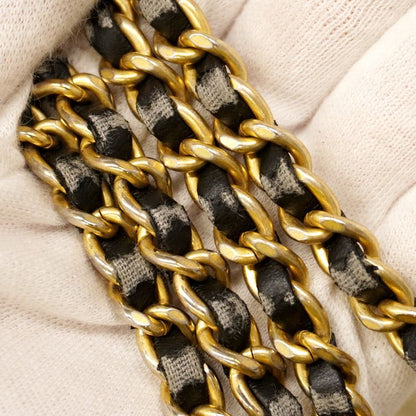 Chanel Shoulder Bag CC Filigree Caviar Skin White Black Gold Hardware Women's