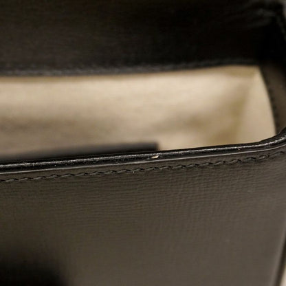 Gucci Shoulder Bag Horsebit 658574 Leather Black Gold Hardware Women's